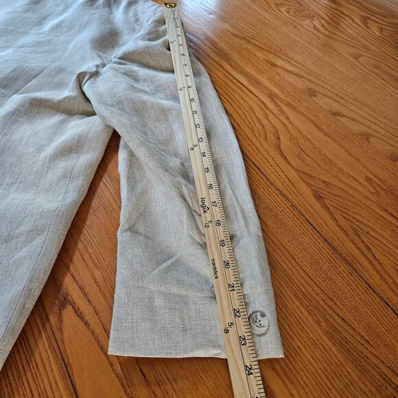 Character Suburbanwear Womens Vintage Tan Linen Blazer Jacket Sz 16 Quiet Luxury - Picture 13 of 15